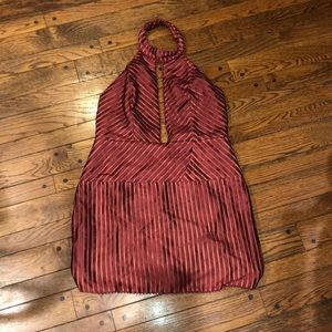 X by NBD Red Halter Dress
